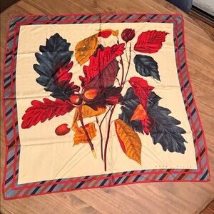 Fall Inspired Print Silk Scarf